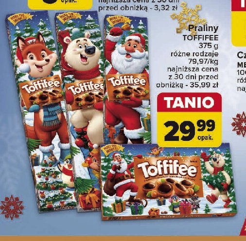 Bombonierka miś polarny Toffifee promocja w Carrefour