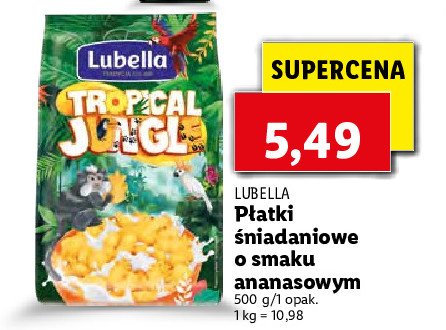 Płatki ananaski o smaku sorbetu tropikalnego Lubella corn flakes promocja