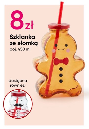 Szklanka ze słomką 450 ml promocja w Pepco