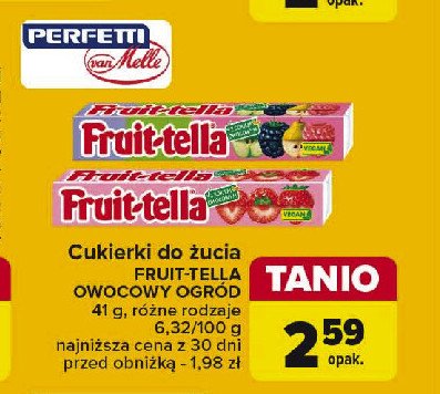 Cukierki do żucia truskawka Fruittella classic promocja