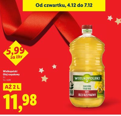Olej rzepakowy Wielkopolski  promocja w Lidl