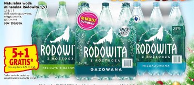 Woda naturalna mineralna Rodowita 1,5l Nativiana promocja w Prim Market