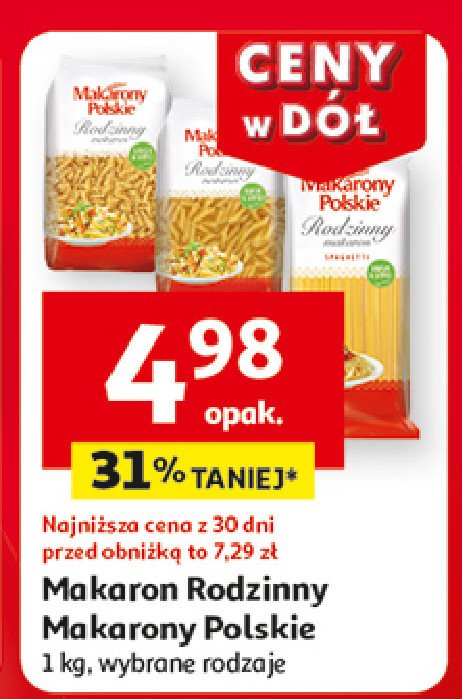 Makaron pióra Makarony polskie promocja w Auchan