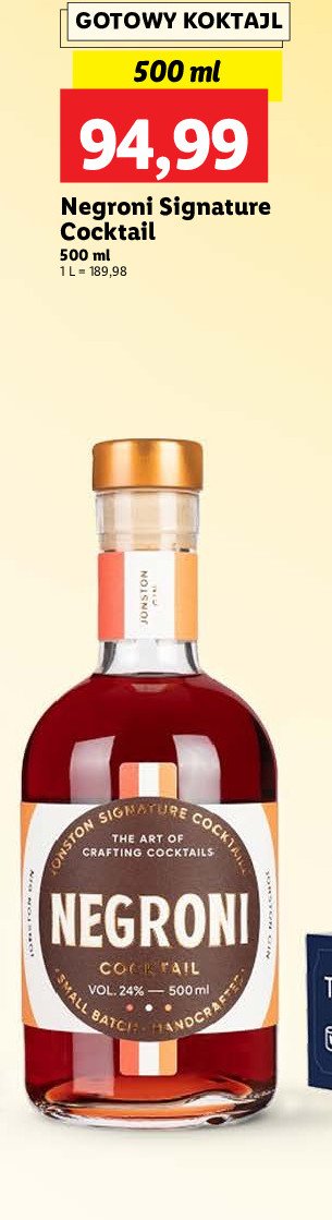 Likier Negroni signature cocktail promocja w Lidl