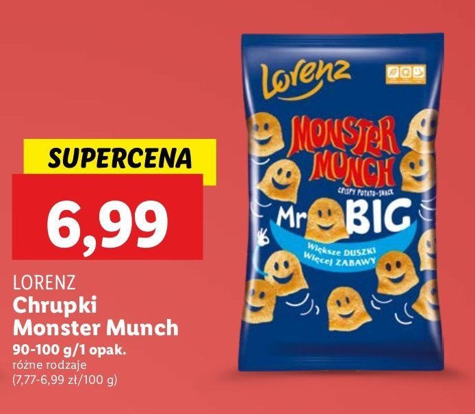 Chrupki mr. big Lorenz monster munch promocja