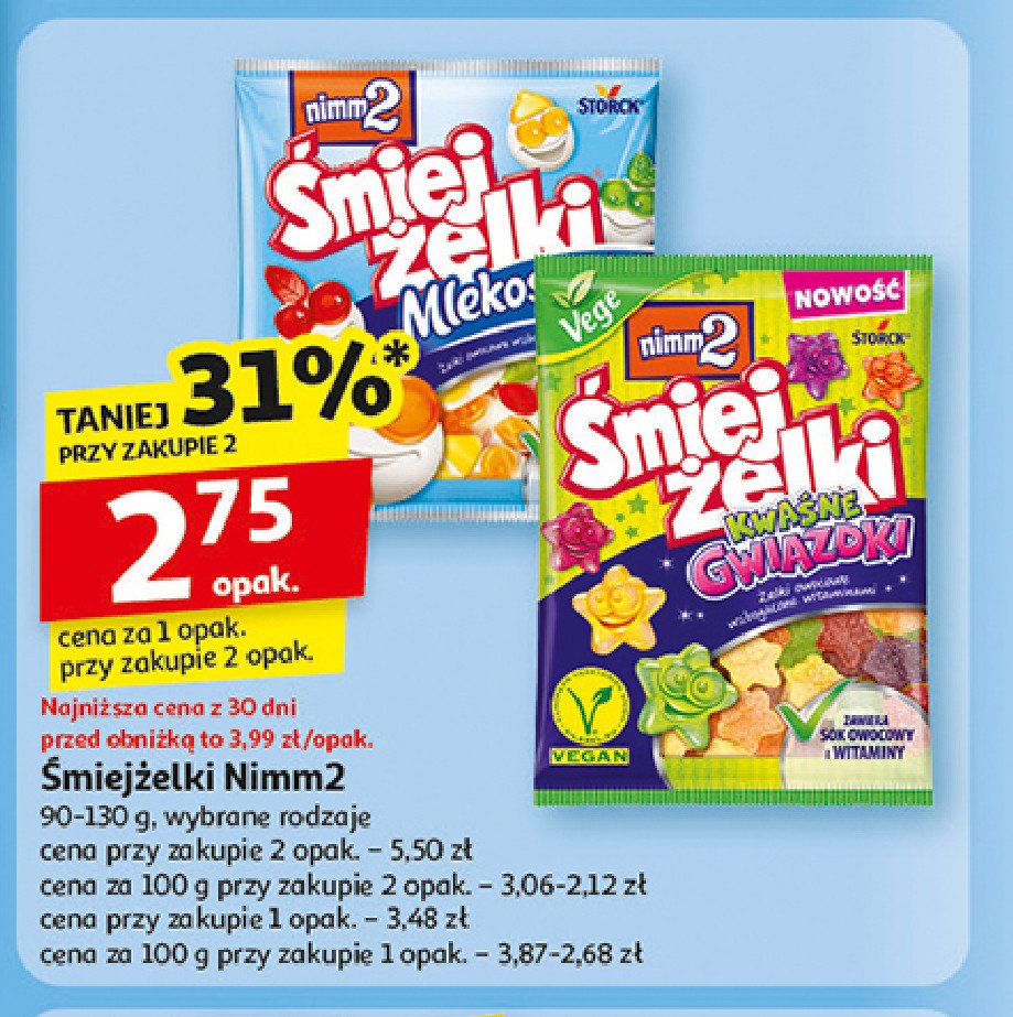 Żelki Nimm2 śmiejżelki mlekosmyki promocja w Auchan