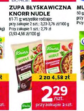 Pomidorowe łagodne Knorr nudle promocja