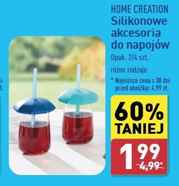 Słomki z parasolem silikonowe Home creation promocja