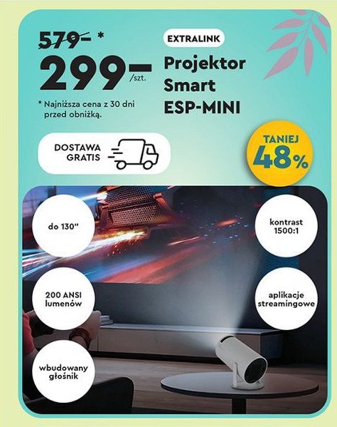 Projektor smart esp-mini Extralink promocja