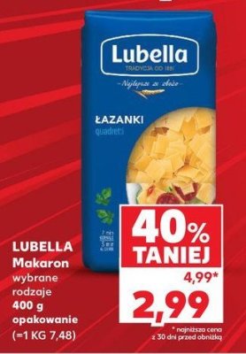 Łazanki Lubella makaron promocja
