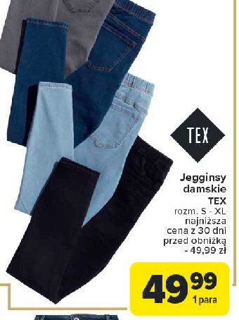 Jegginsy damskie s-xl Tex promocja w Carrefour