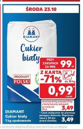 Cukier biały Diamant Diamant polska promocja w Kaufland