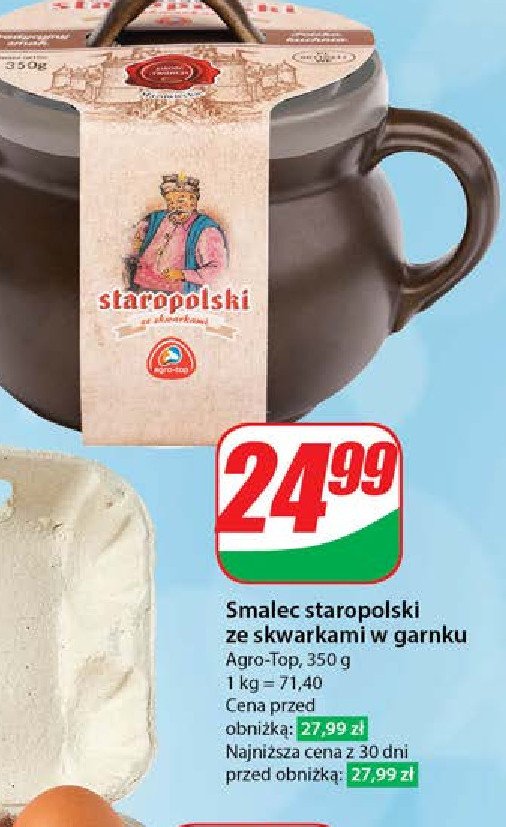 Smalec staropolski ze skwarkami w garnku Agro-top promocja