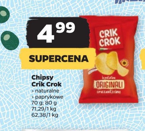 Chipsy paprykowe Crik crok promocja