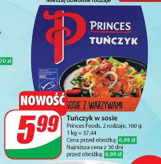 Tu艅czyk w kawa艂kach z warzywami w sosie pomidorowym Princes promocja