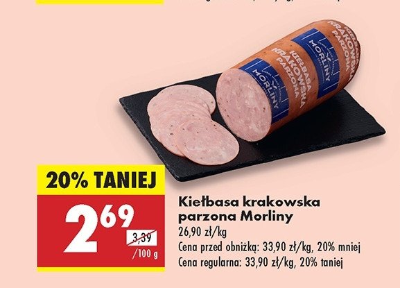 Kie艂basa krakowska parzona Morliny promocja