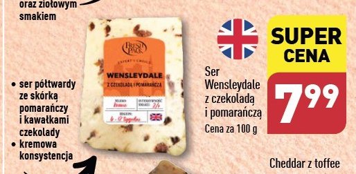 Ser wenslaydale z pomara艅cz膮 i czekolad膮 promocja