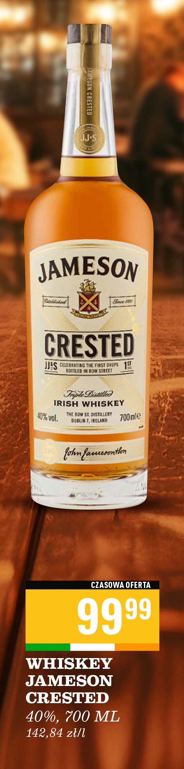 Whiskey Jameson crested promocja w Biedronka