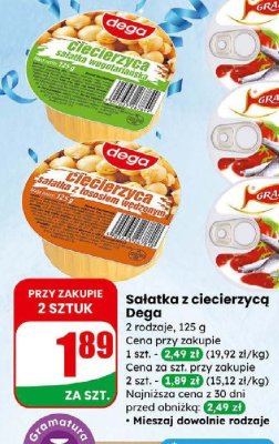 Sałatka z ciecierzycą Dega promocja w Dino