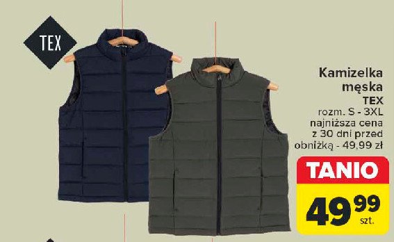 Kamizelka męska s-3xl Tex promocja