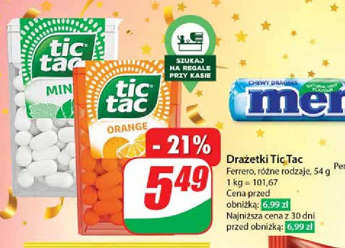 Cukierki fresh mint Tic tac promocja