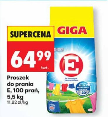 Proszek do prania E, 100 prań, 5,5 kg promocja w Biedronka