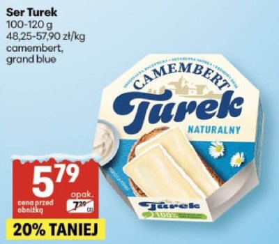 Ser Turek camembert, grand blue promocja w Delikatesy Centrum
