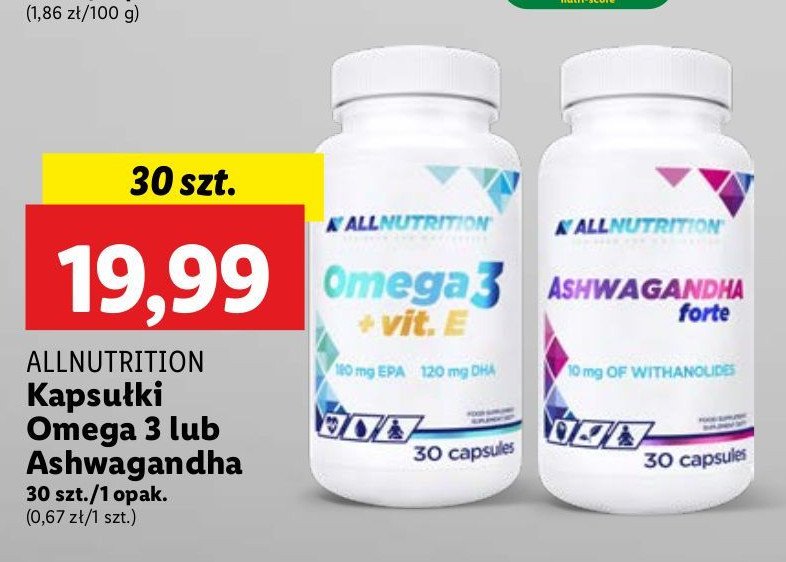 Suplement diety omega 3 + vit. e Allnutrition promocja