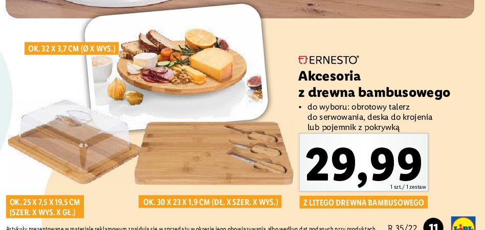 Deska do krojenia sera z bambusa Ernesto promocja