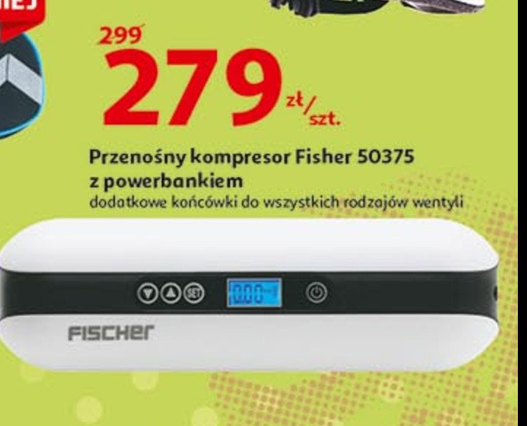 Kompresor 50375 z powerbankiem Fischer promocja