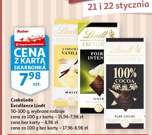 Czekolada 100 % cocoa Lindt excellence promocja