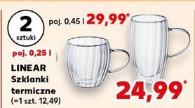 Szklanki termiczne 250 ml LINEAR promocja w Kaufland
