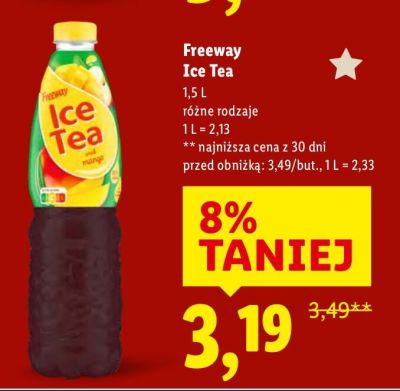Ice Tea, różne rodzaje promocja w Lidl