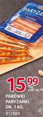 Parówki paryżanki dek. 1kg Pekpol Ostrołęka promocja w Selgros