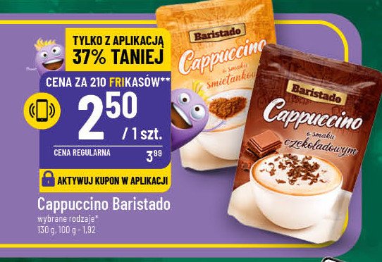 Cappuccino o smaku śmietankowym Baristado cappuccino Baristado cafe promocja
