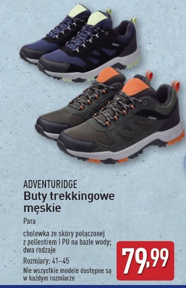 Buty trekkingowe męskie 41-45 ADVENTURIDGE promocja w Aldi