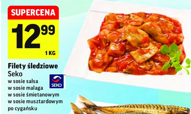 Filety śledziowe w sosie malaga Seko promocja