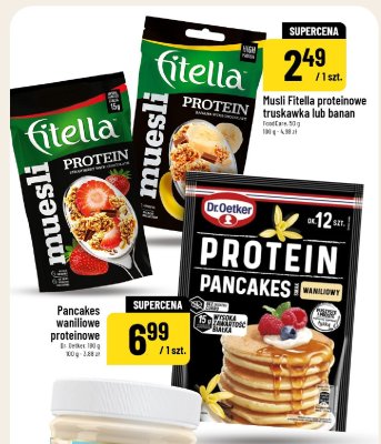Musli Fitella proteinowe truskawka promocja w POLOmarket