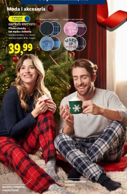 Piżama damska / męska z bawełny  promocja w Lidl