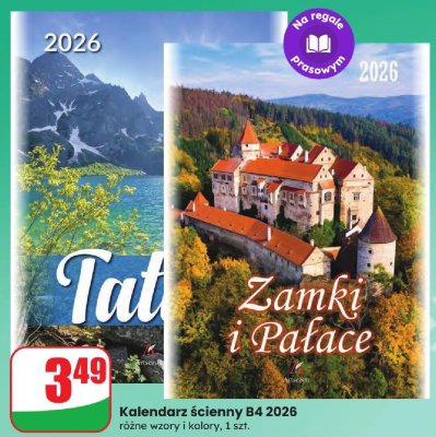 Kalendarz ścienny B4 2026 promocja w Dino