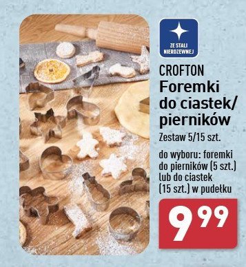 Foremki do pieczenia pierników Crofton promocja w Aldi