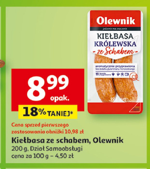 Kiełbasa królewska ze schabem Olewnik promocja