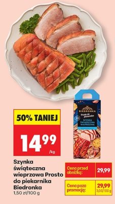 Szynka świąteczna wieprzowa Prosto do piekarnika Biedronka promocja w Biedronka