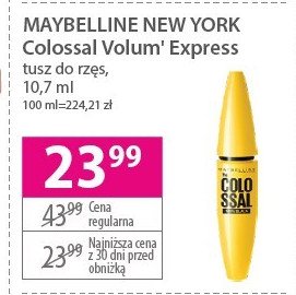 Tusz do rzęs Maybelline colossal volum' express promocja