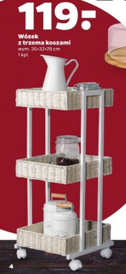 W贸zek kuchenny z 3 koszami 35 x 32 x 78 cm promocja