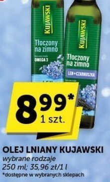 Olej lniany kujawski promocja w Groszek