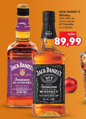 Whiskey JACK DANIEL'S 35%, 40% alk., różne rodzaje 0,7 l butelka promocja w Kaufland