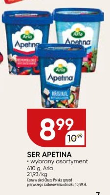 Ser Apetina wybrany asortyment Arla promocja w Chata Polska