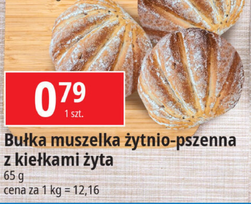 Bułka muszelka żytnio-pszenna promocja