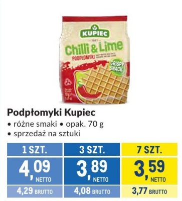 Podpłomyki Kupiec różne smaki promocja w Makro